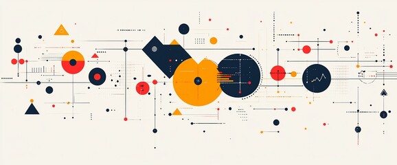 Obraz premium Abstract Geometric Network Design