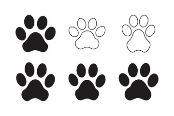 Fototapeta premium paw print vector silhouette design