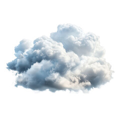a fluffy white cloud with soft edges set against a plain white background creating a serene and airy atmosphere. for various design purposes conveying tranquility and nature
