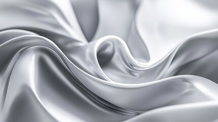 Obraz premium Elegant silver satin fabric with smooth texture.