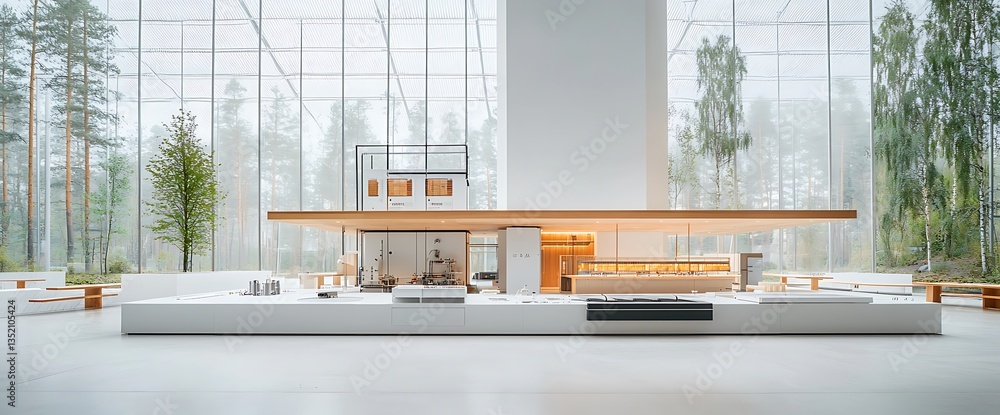 Poster modern architectural model display
