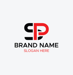 SP monogram Logo with vector template design