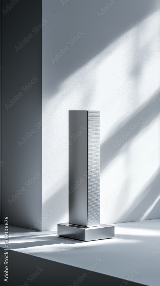 Poster minimalist abstract design with geometric forms.