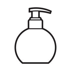 black and white half round empty cosmetic bottle