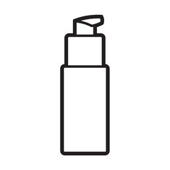 empty cosmetic bottle with pump cap