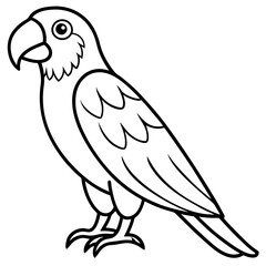 Abstract Macaw Vector Line Art