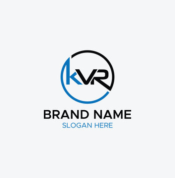 Letter KVR monogram vector logo concept