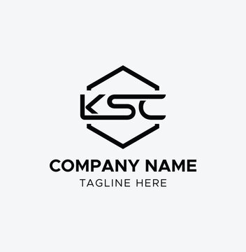 KSC letter and monogram design with vector concept