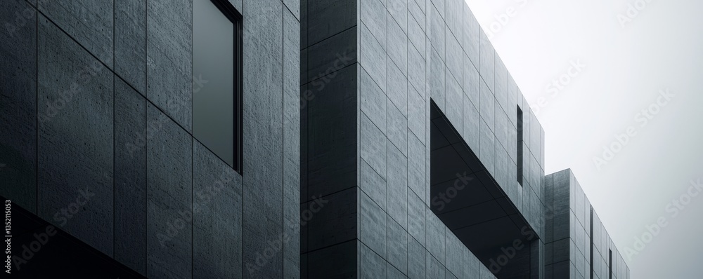 Poster modern architecture with sleek lines and textures.
