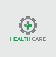Healthcare Logo Design - Medical & Gear Symbol for Branding

