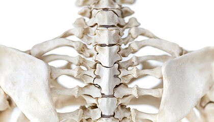 Human Spine Anatomy for Back View.