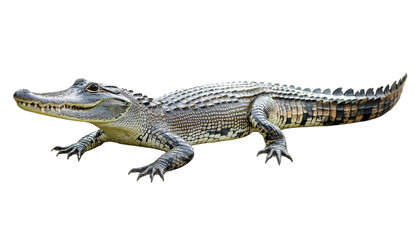 Naklejka premium Crocodile, full body, on Png Format and Transparent Background