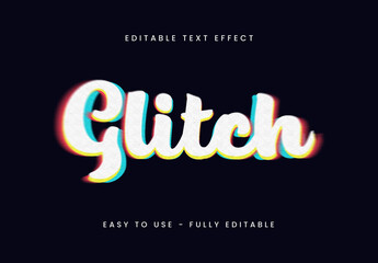 Colorful Glitch Distorted RGB Noise Screen Text Effect