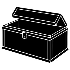 treasure chest isolated on white