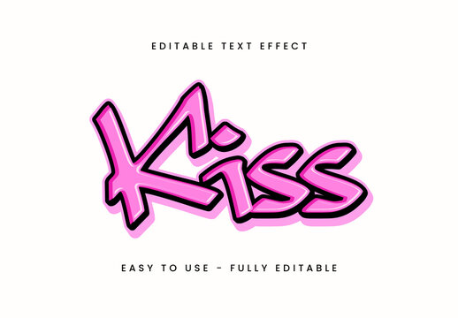 Pink Black Urban Graffiti Spray Outline Street Text Effect