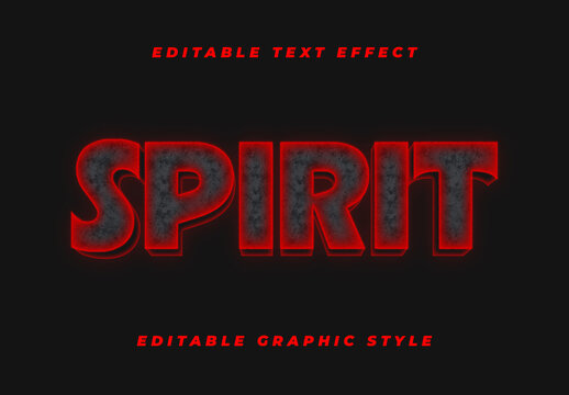 Red Black Concrete Grunge Rough Urban Text Effect