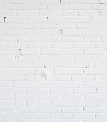 Naklejka premium Rough whitewashed brick wall texture, uneven plaster, white, detail