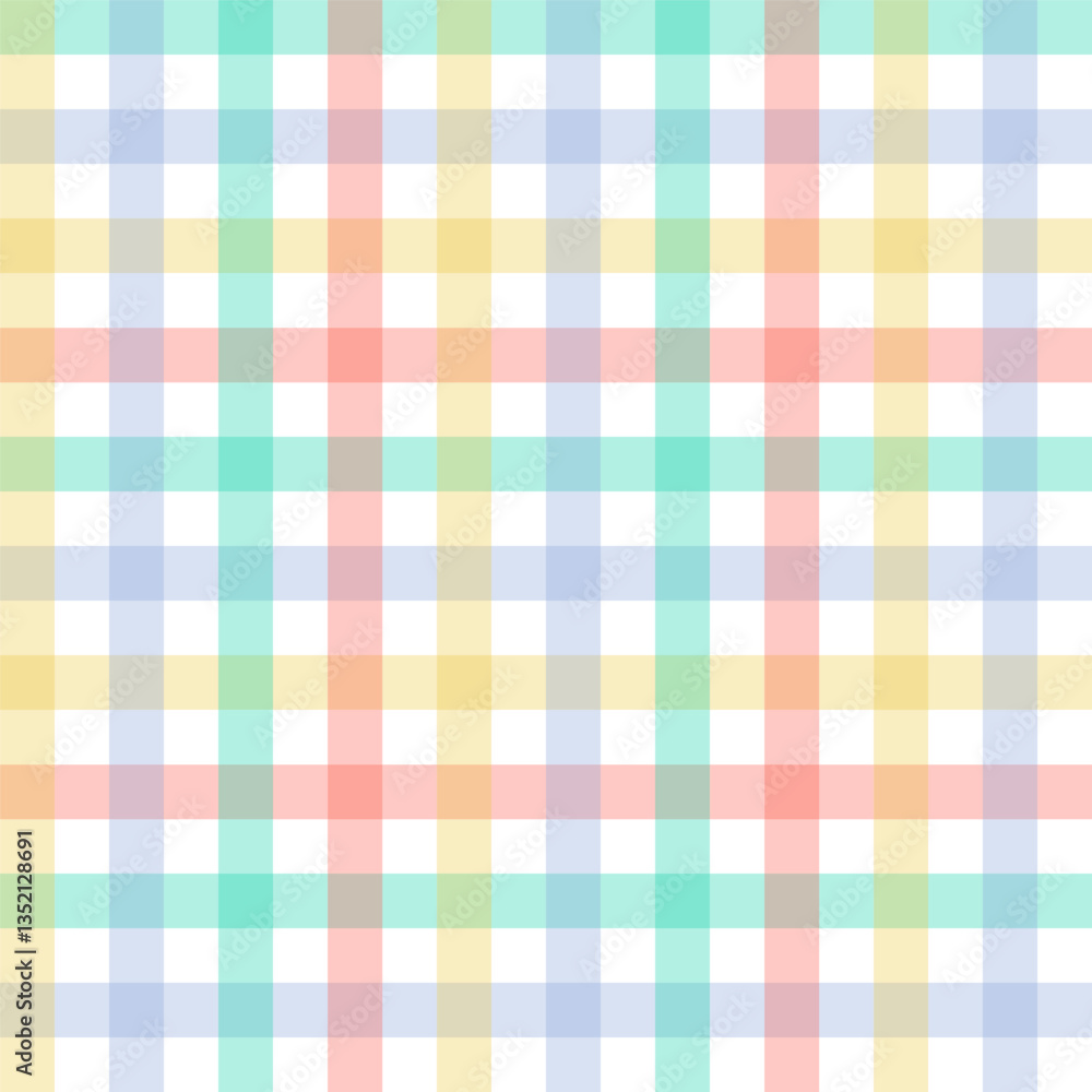 Poster multicolor gingham seamless pattern.checkered tartan plaid repeat pattern.geometric vector backgroun