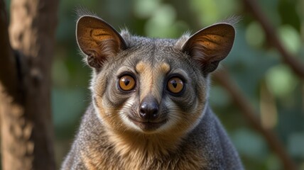 Naklejka premium Close-up of a cute, forest animal