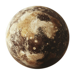 Naklejka premium Pluto Dwarf Planet Surface Texture Brown Tones Space Exploration