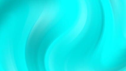 Abstract Waves of Soothing Cyan Serenity with Fluid Motion and Vibrant Energy