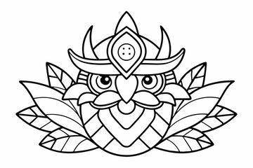 coloring page line art the black vector