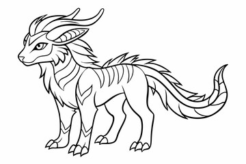 coloring page line art the black vector