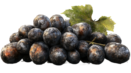 Cluster of Diseased Grapes