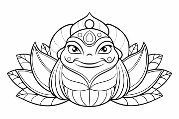 coloring page line art the black vector