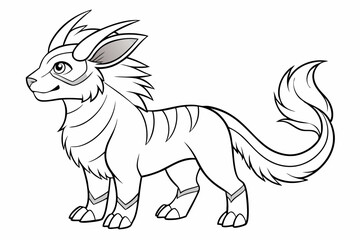 coloring page line art the black vector