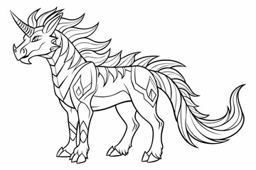 coloring page line art the black vector