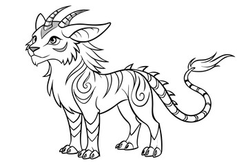 coloring page line art the black vector