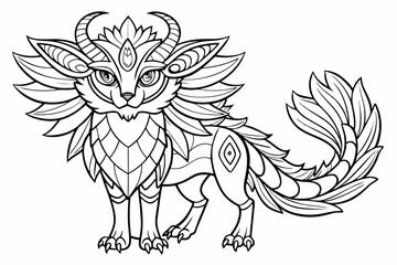 coloring page line art the black vector
