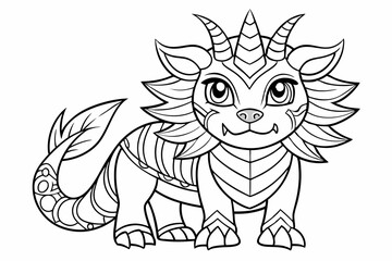 coloring page line art the black vector