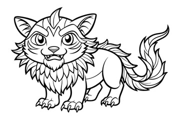 coloring page line art the black vector