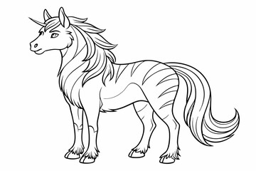 coloring page line art the black vector