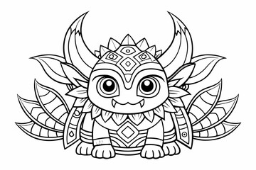 coloring page line art the black vector