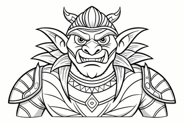 coloring page line art the black vector