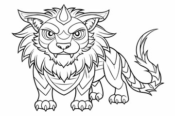 coloring page line art the black vector