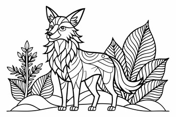 coloring page line art the black vector