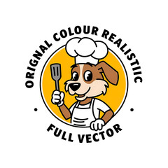 chef with a dog sign