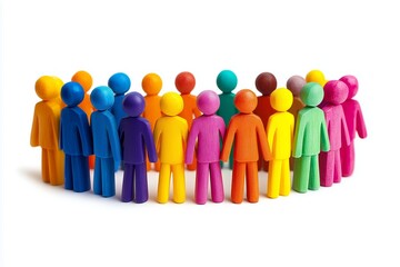 Image of a group of people and the concept of communication network. social media. human resources