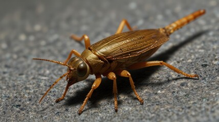 Close-up of a golden insect