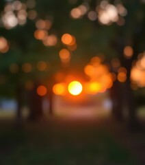 Soft, blurry sunrise colors creating a bokeh effect, yellow, graphic