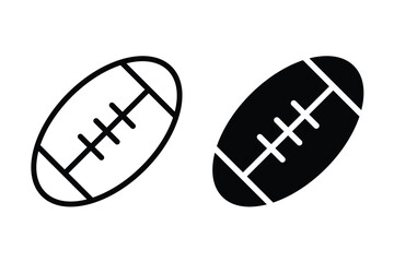 American Football icons set. for mobile concept and web design on white background