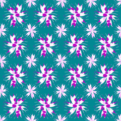 Vector - seamless pattern of multicolored design elements, elipse, stars and lines.