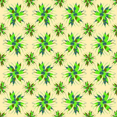 Vector - seamless pattern of multicolored design elements, elipse, stars and lines.