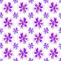 Vector - seamless pattern of multicolored design elements, elipse, stars and lines.