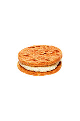 cream cookies or Biscuit on a transparent background