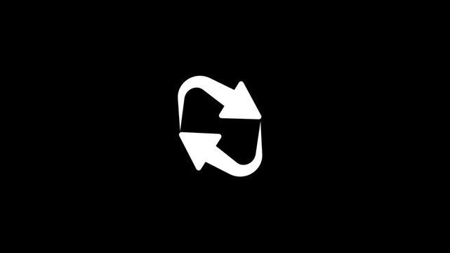 recycling symbol animated. restore icon, replace icon 